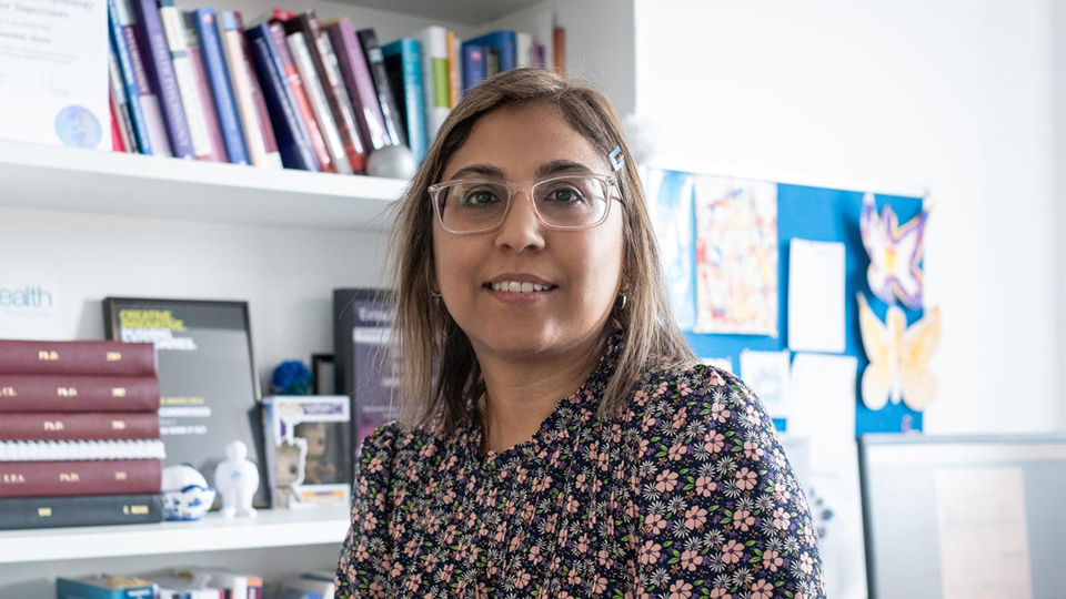 prof fehmidah munir in her office